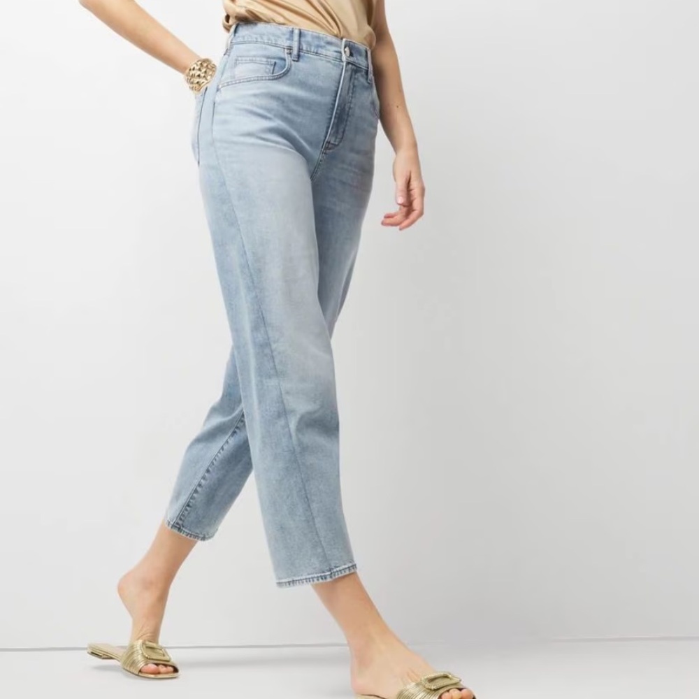 WHBM White House Black Market Barrel Jeans 16 Extra High Rise Mozaic Antique